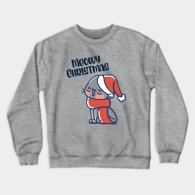 kawaii christmas pun Crewneck Sweatshirt by Sugar Bubbles 